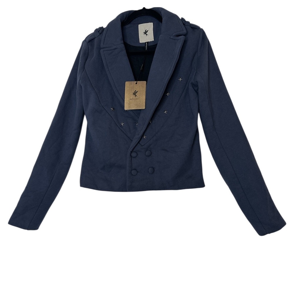 One Teaspoon Jacket‎ Women's Small Blue Pockets   Military Stars Cozycore New